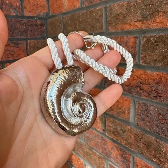 Zara Silver Seashore Necklace&Earrings SeaShell - Picture 5 of 7